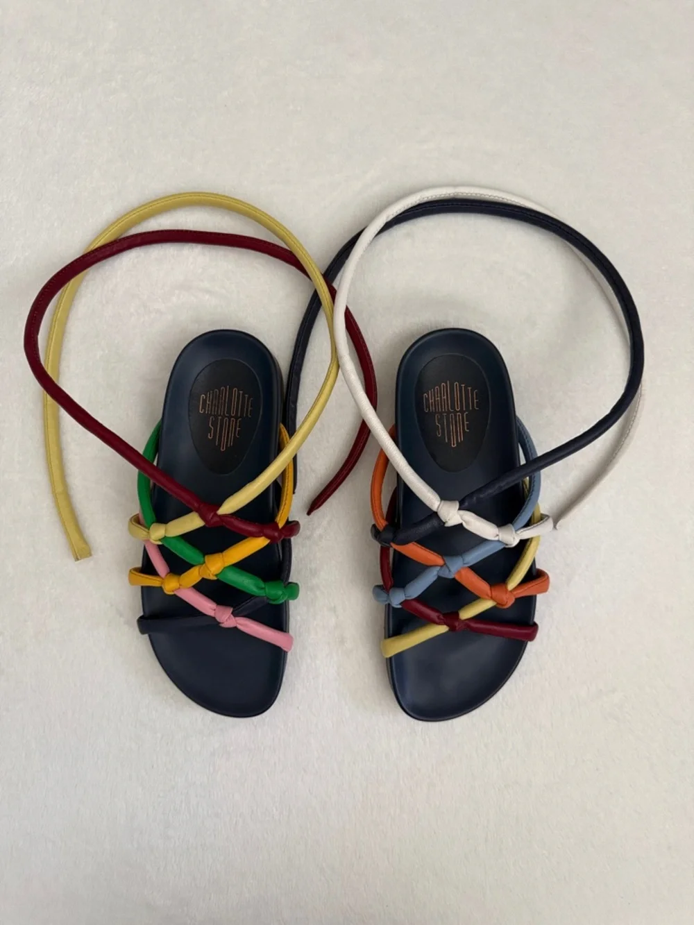 Charlotte Stone | Noemi Multicolor Strap Wrap Tie Gladiator Sandals (7) - Picture 10 of 16